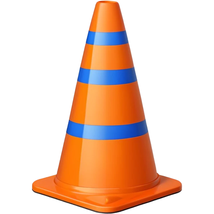 blue traffic cone emoji