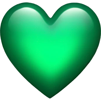 Plain emerald green heart emoji emoji