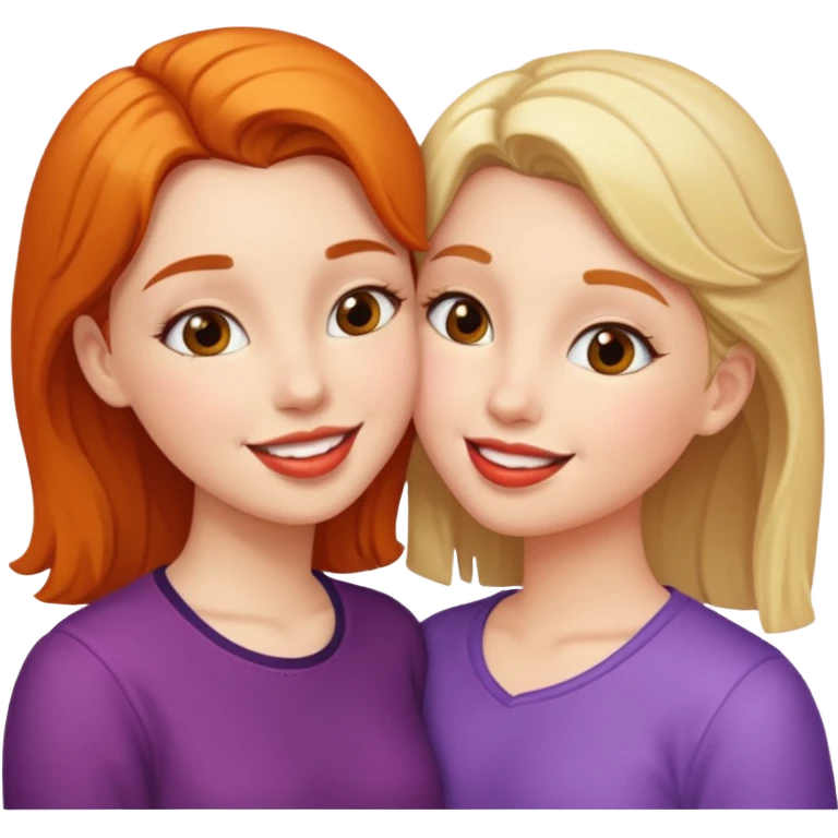2 naked girls kissing emoji