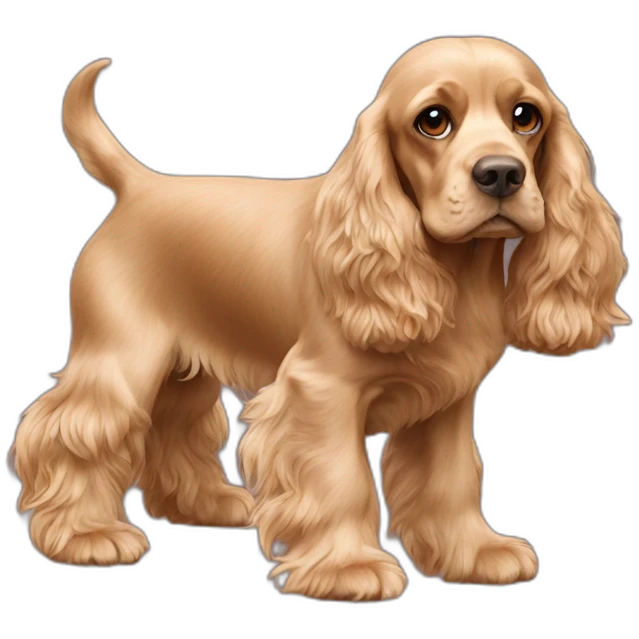 Cocker spaniel on woman emoji