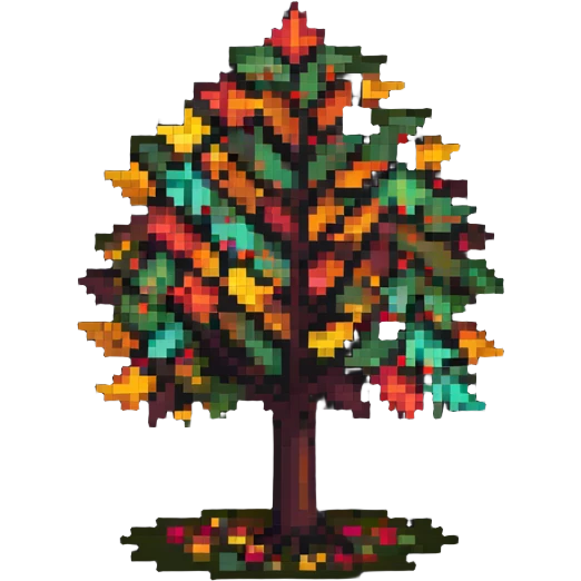 Colorful tree with autumn leaves emoji