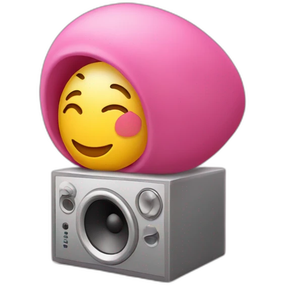 Enceinte rose emoji