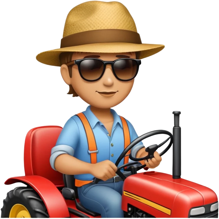 Driving a tractor emoji