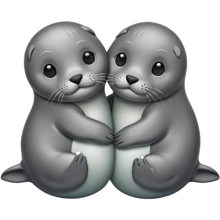 Dos focas abrazadas  emoji