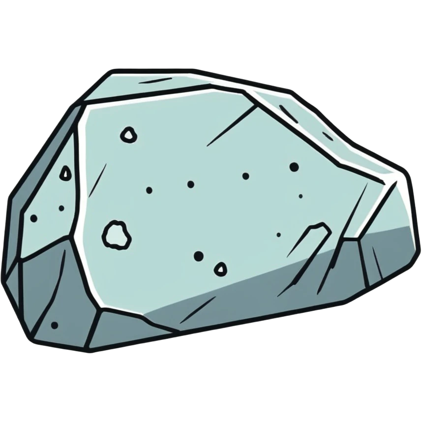 Black rock with white speckles emoji
