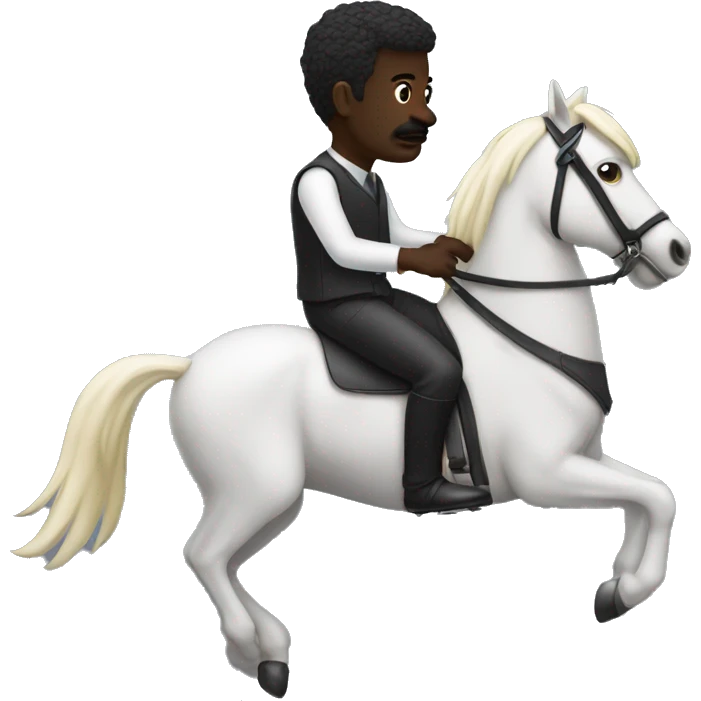 moustache black skin riding computer emoji