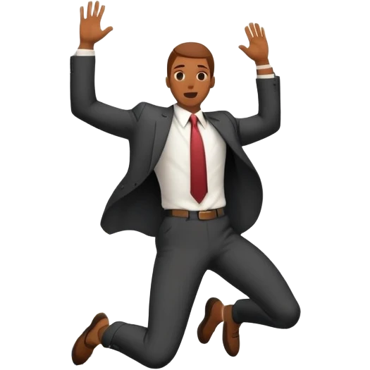 Person jumping off building emoji