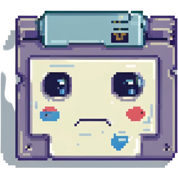 Sad floppy disk  emoji