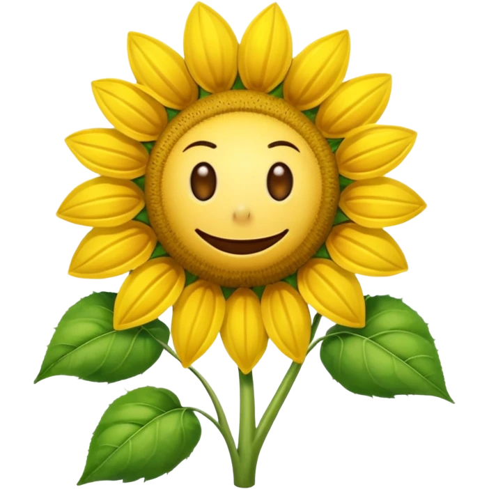 An exact  picture of the sunflower from Plants vs. Zombies emoji
