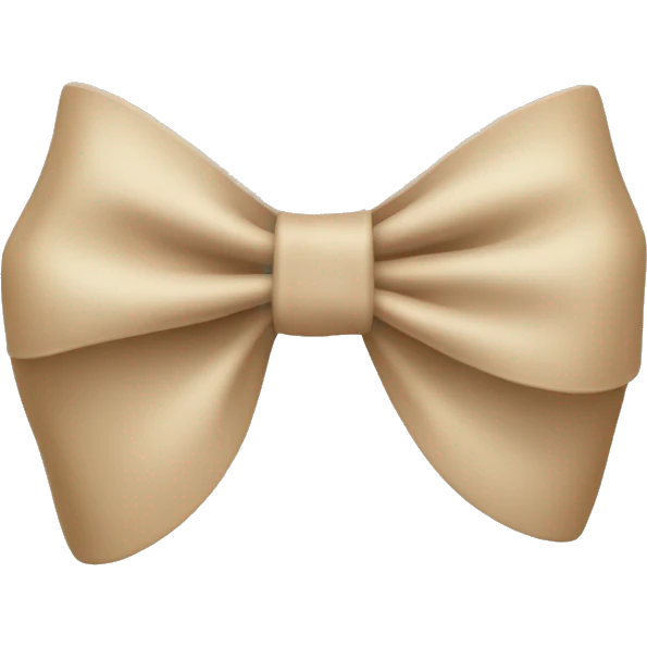 Beige bow emoji