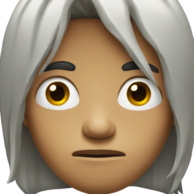 Sad boy long hair emoji
