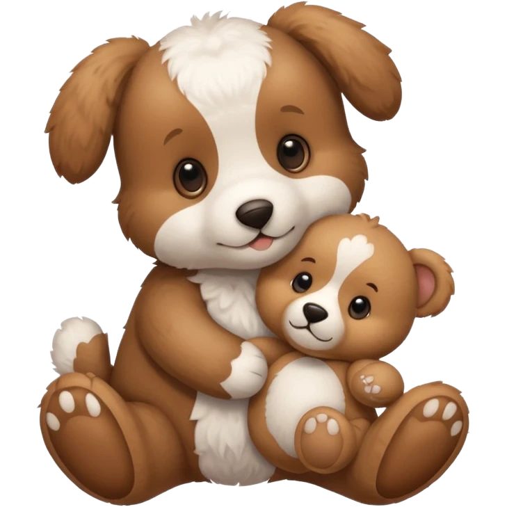 Puppy + teddy bear emoji