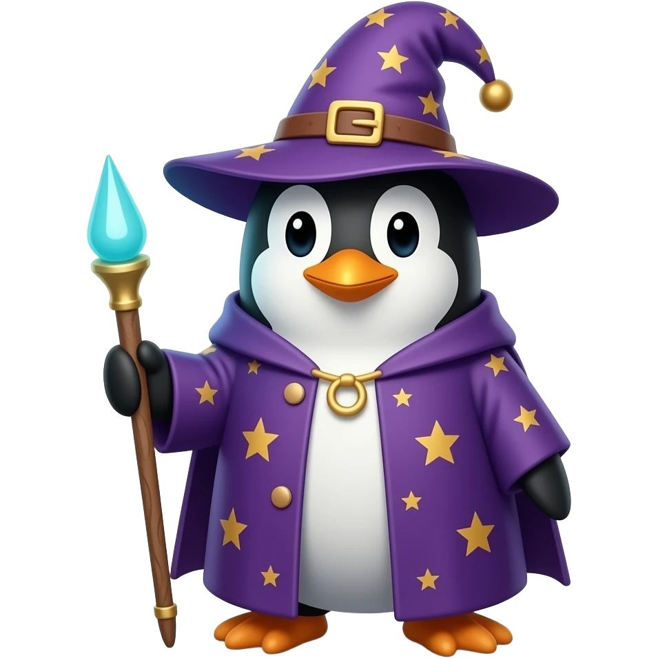 Penguin Wizard emoji