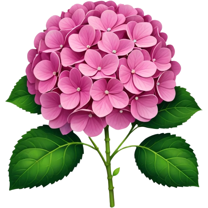 one single pink hydrangea emoji