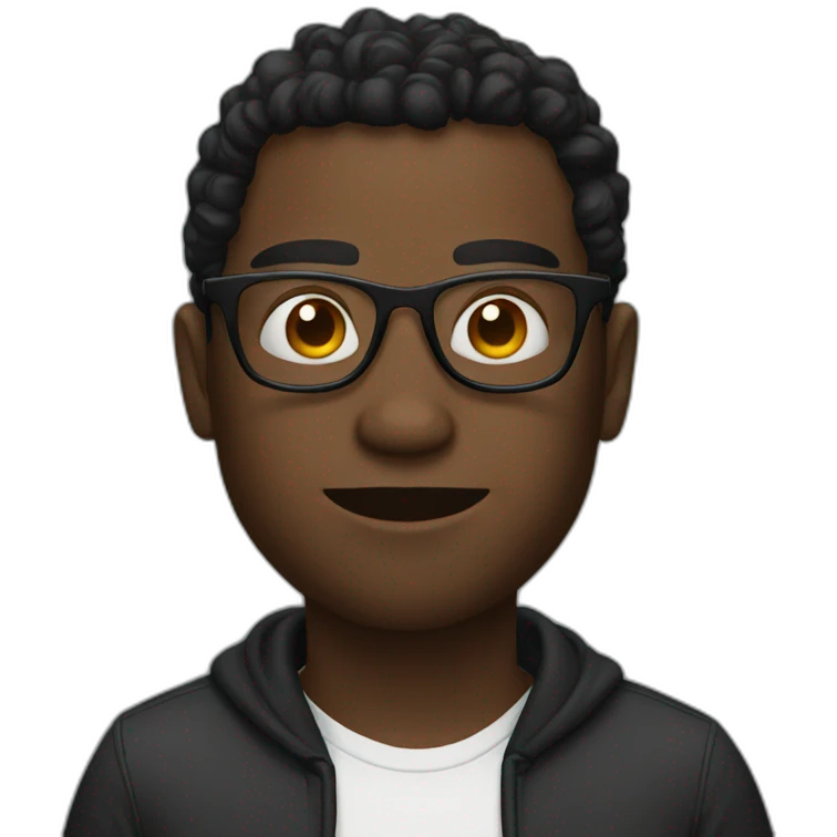 Cool black guy with glasses emoji