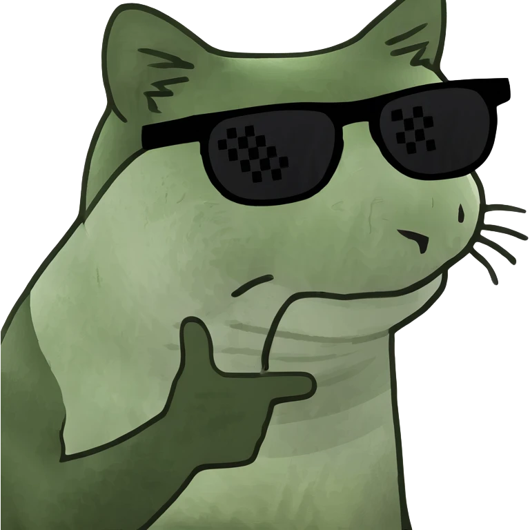 Cat with sunglasses emoji