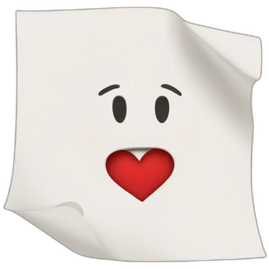 Paper-with-heart emoji