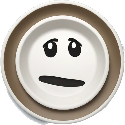 a paper plate with absolutely nothing on it  emoji