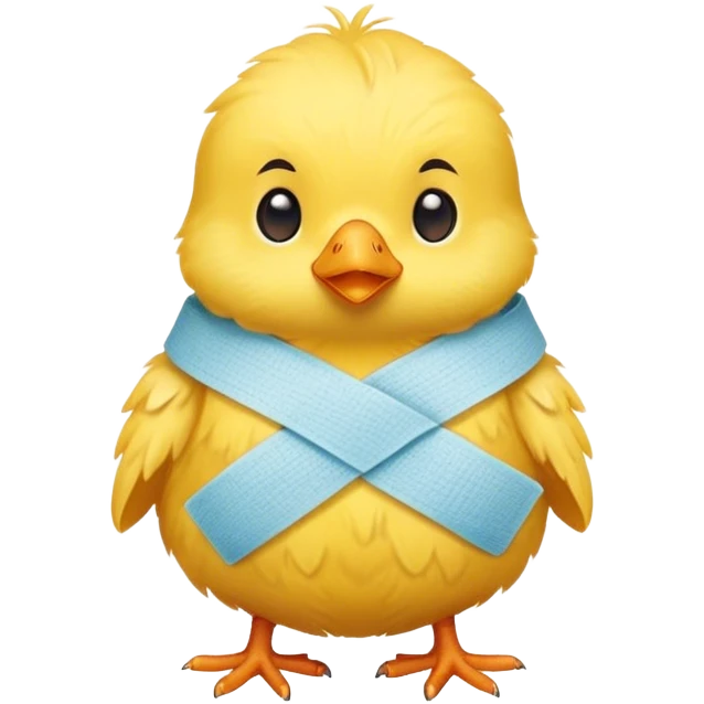 little chick with bandage emoji