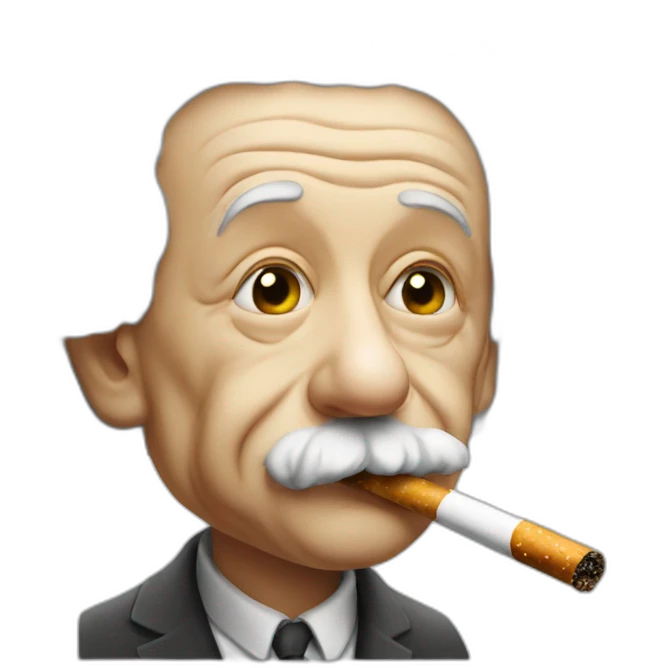 Albert einstein smoking emoji