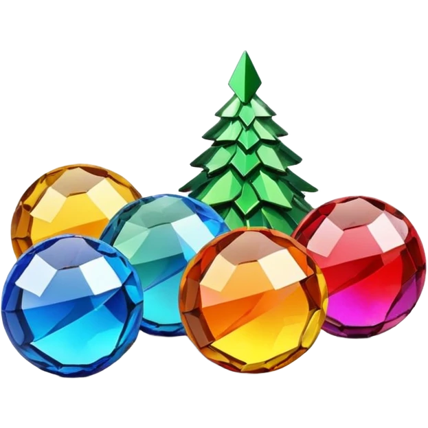 broken Christmas tree balls emoji