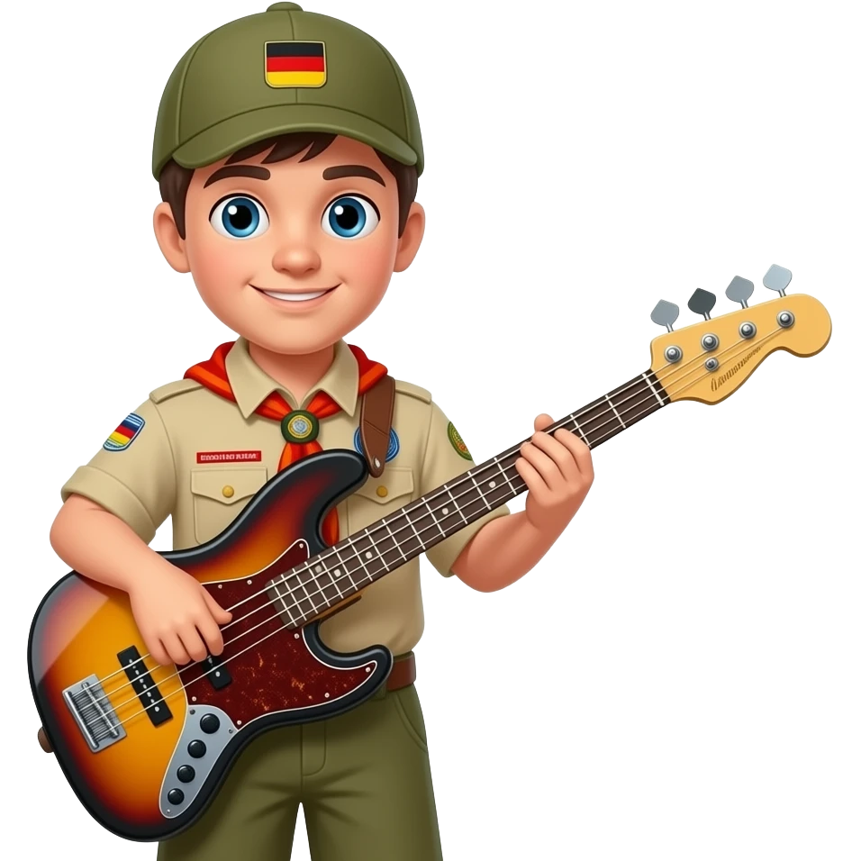 deutscher boyscout mit   bass emoji