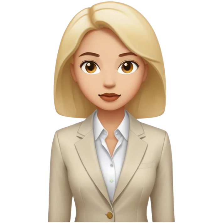 woman simple suit jacket shirt polish emoji