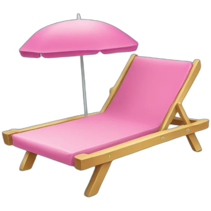 Pink beach lounger emoji