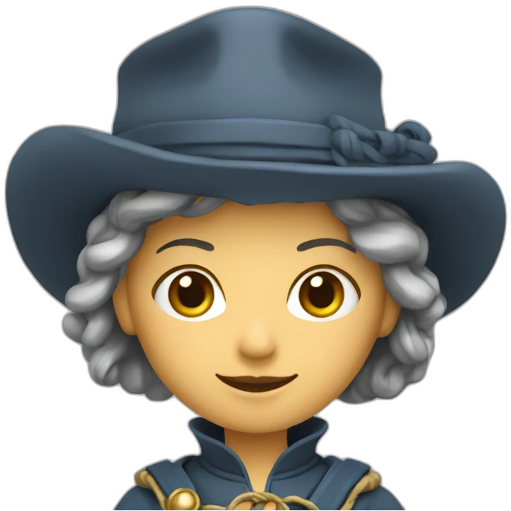 Femme châtain avec lasso emoji