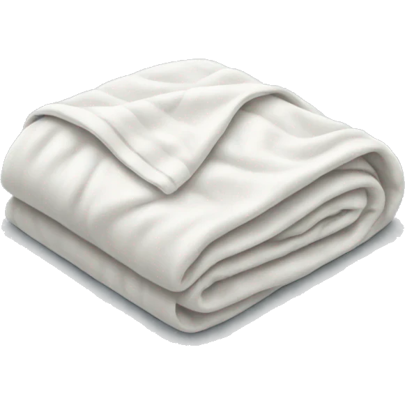 A white folded blanket emoji