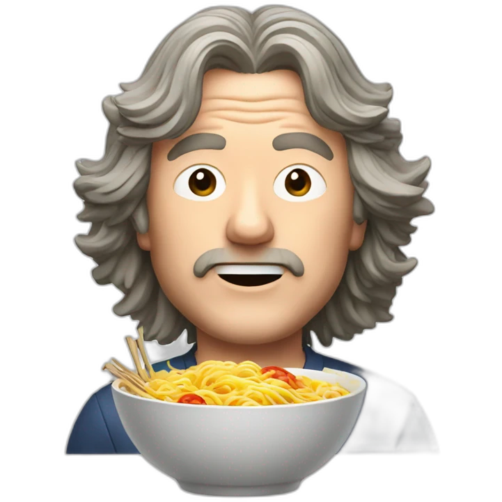 James May eat ramen emoji