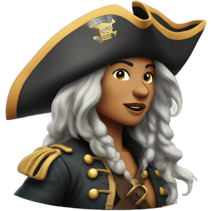 female pirate white emoji