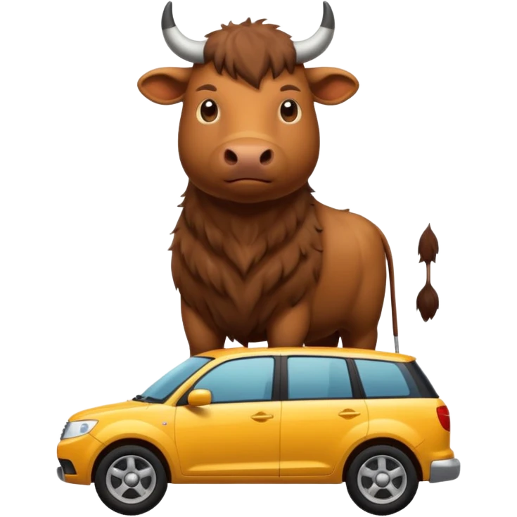 Ox on a car emoji