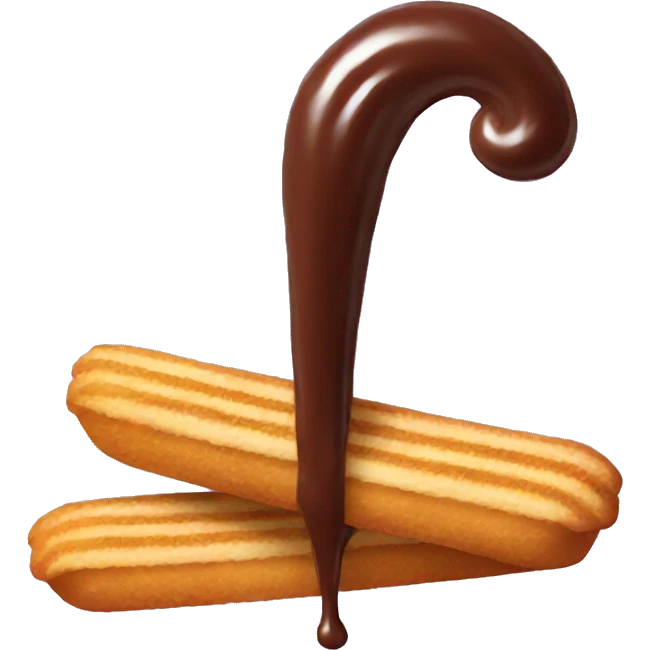 Dipped chocolate churro tip emoji