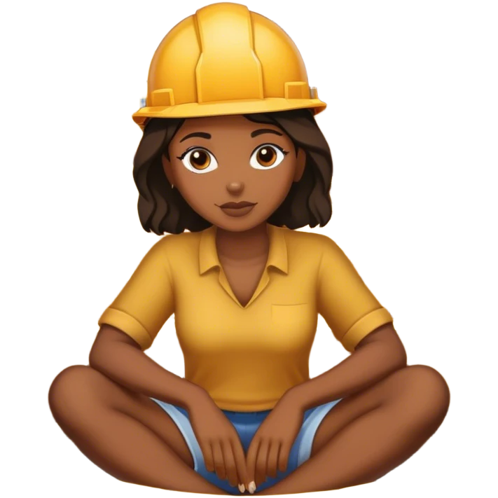 black woman sitting on a gold mine emoji