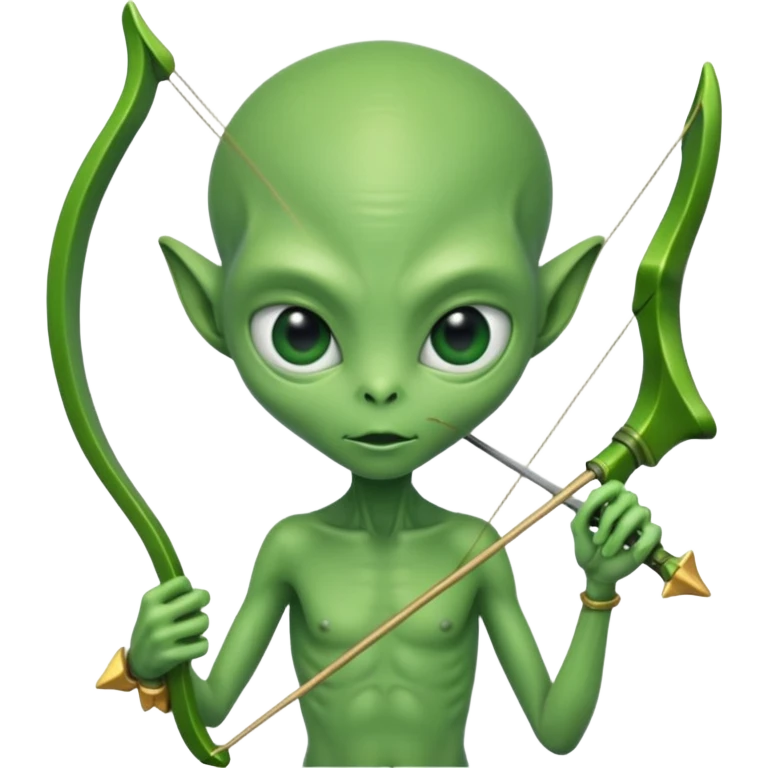 alien hold bow emoji