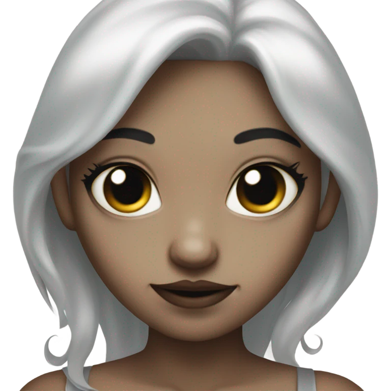Demon girl, white skin emoji