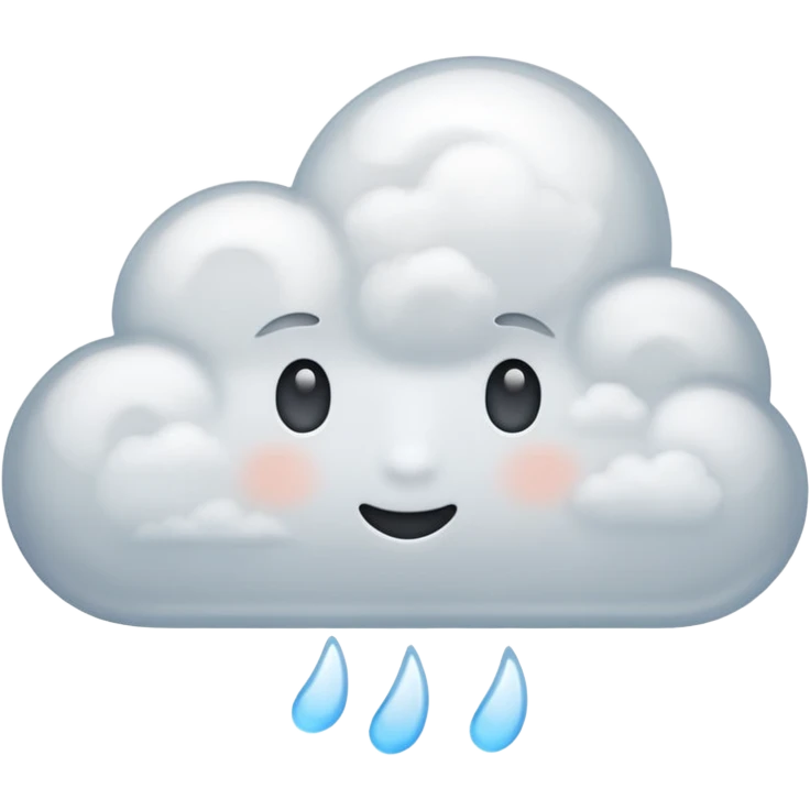 Transparent white and gray emoji