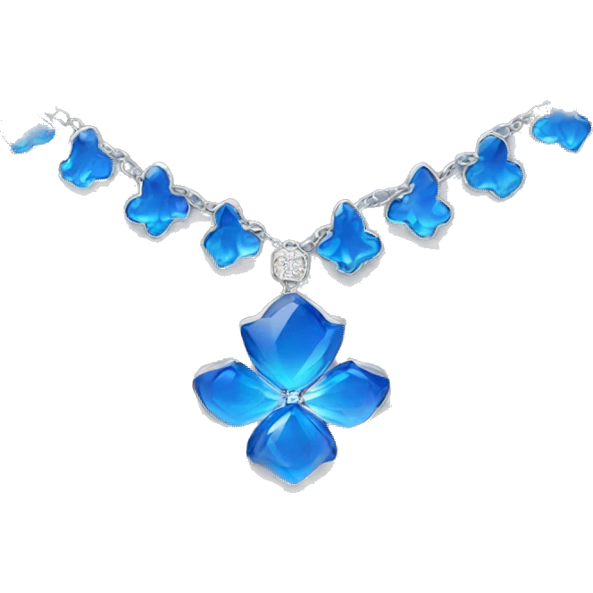 Blue vancleef necklace  emoji