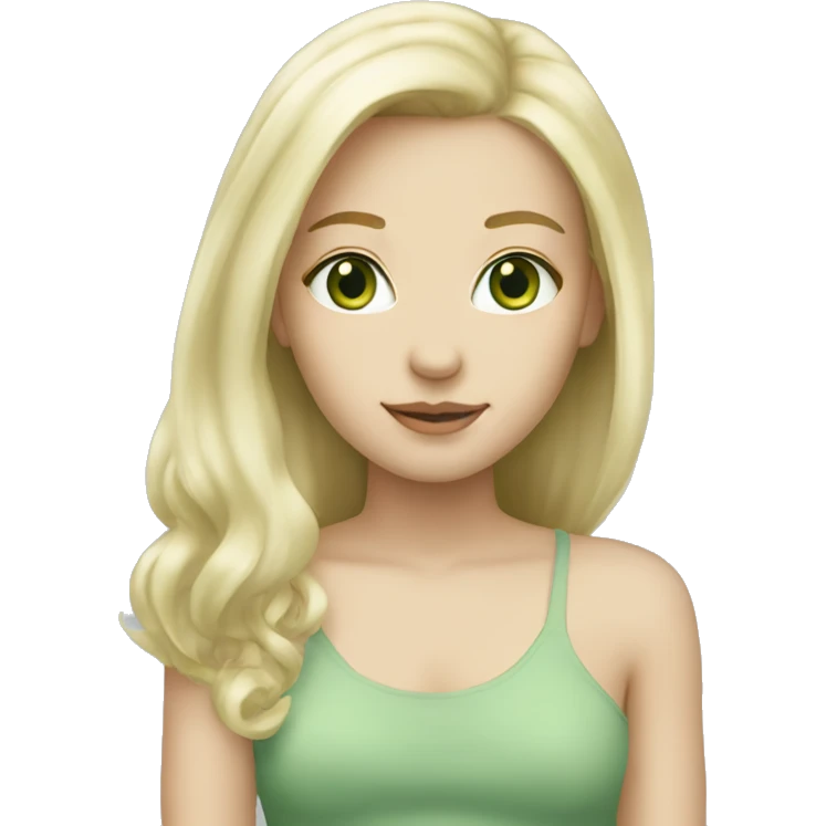 pale green eyed girl with light blonde hair  emoji
