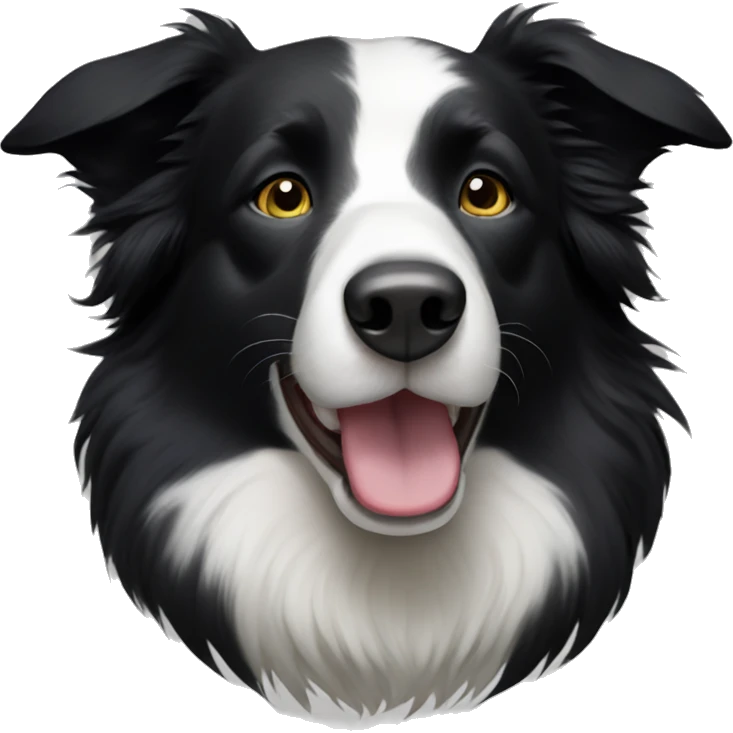 All black border collie emoji