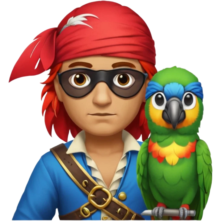 pirate and parrot emoji