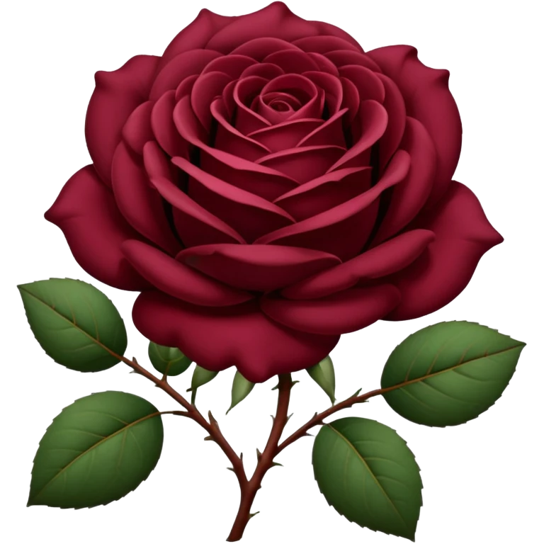 Deep burgundy rose flower emoji