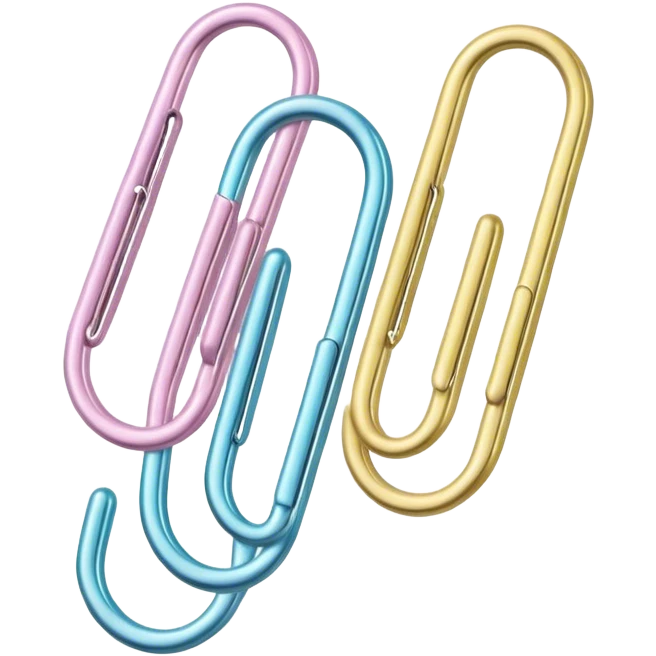 pastel paper clip emoji