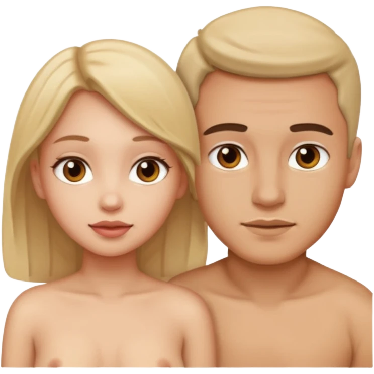 Girl and man naked emoji