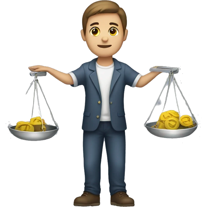 a person holding scales emoji