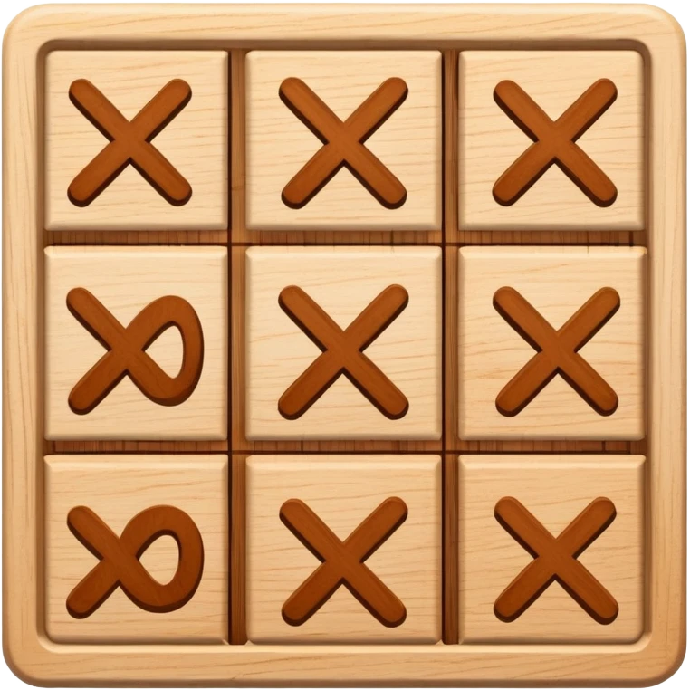 tic-tac-toe game with X and O emoji