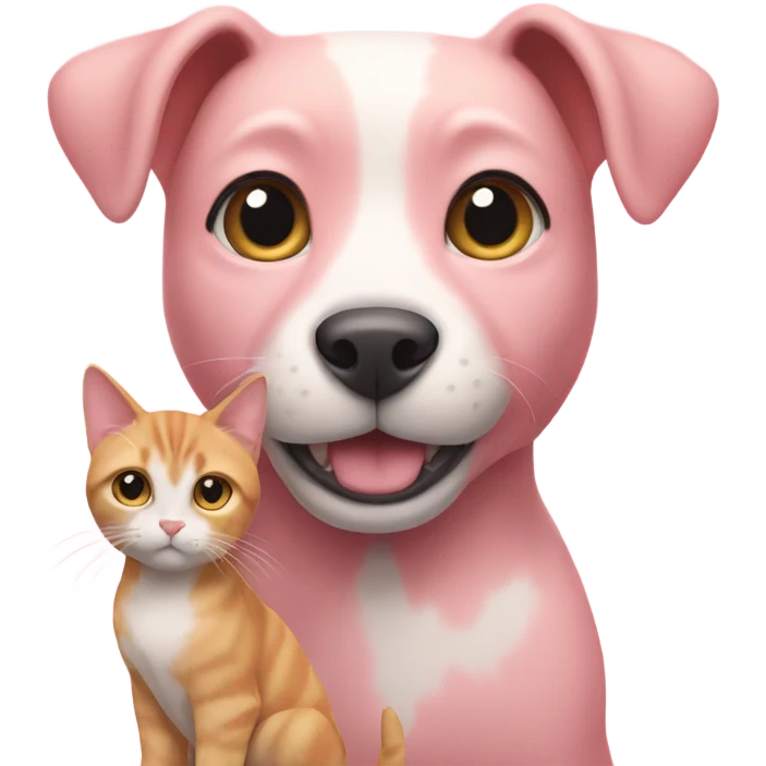 Dog pink cat emoji