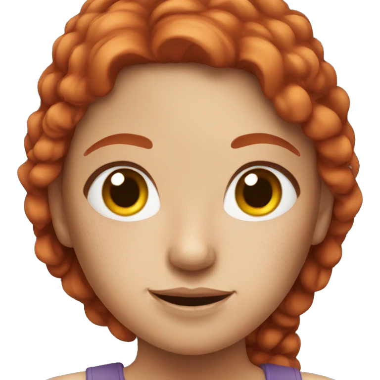 Girl with red hair and freckles  emoji