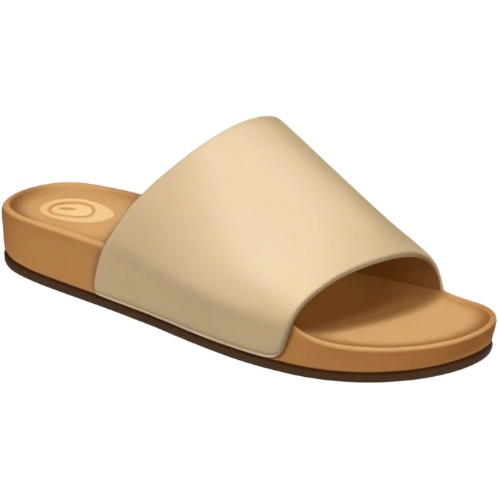 open toe male light tan slide emoji
